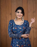 Stylish Printed Georgette Gown for Women | Party & Wedding Wear