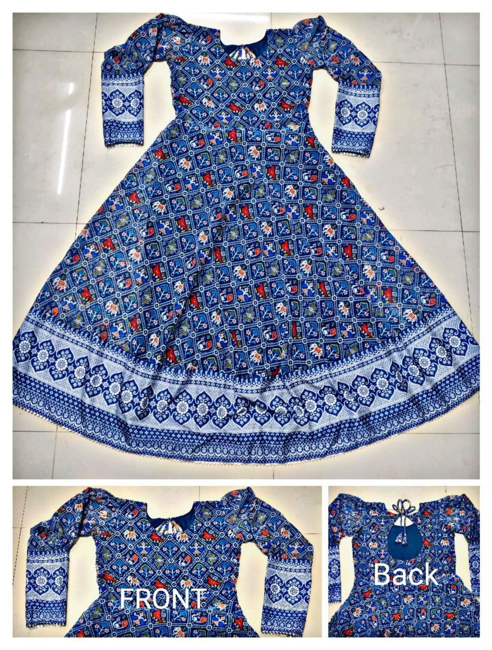 Stylish Printed Georgette Gown for Women | Party & Wedding Wear